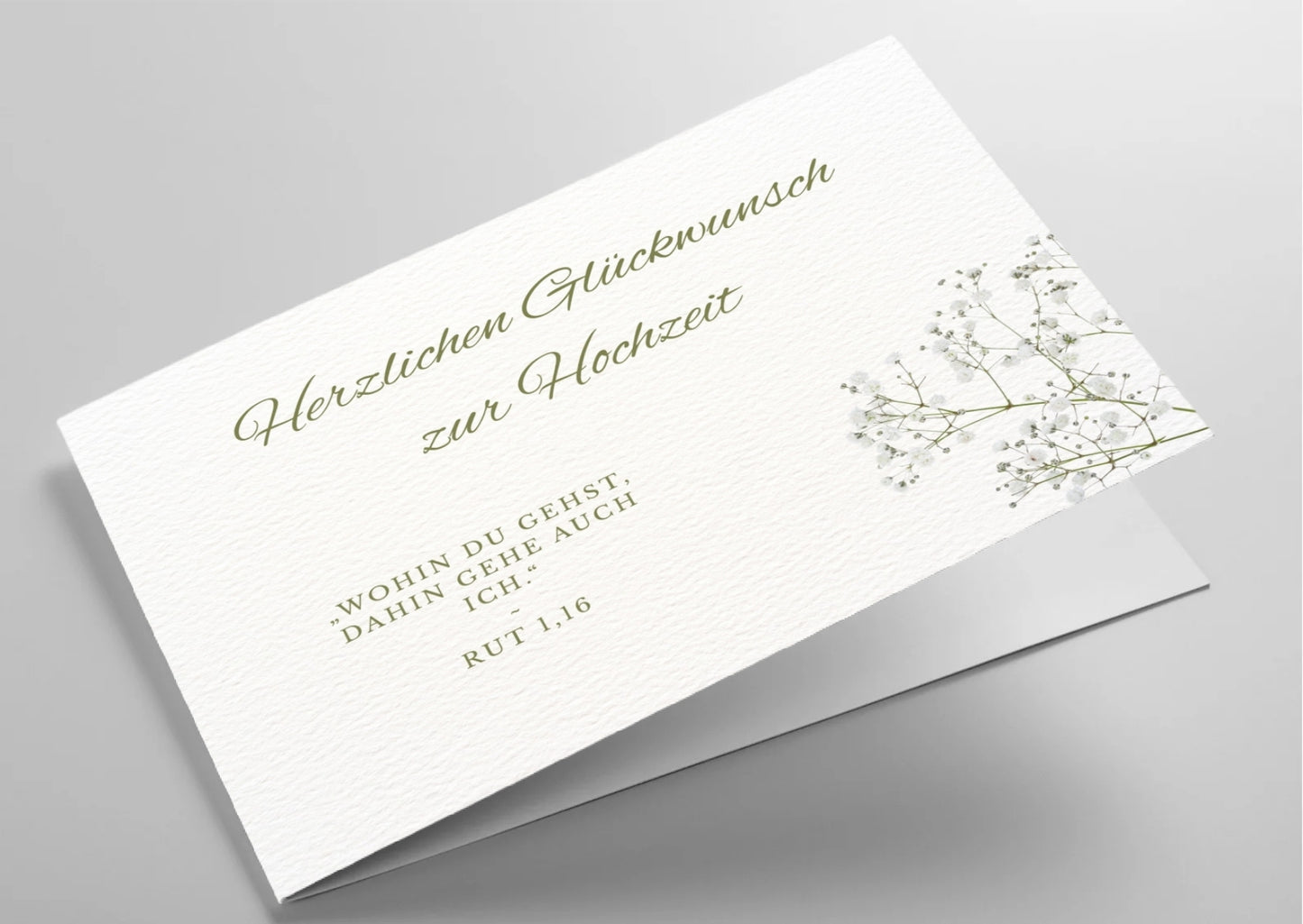 Christliche Hochzeitskarte mit Bibelvers