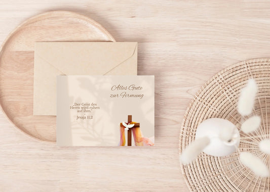 Geschenkkarte zur Firmung mit Bibelvers