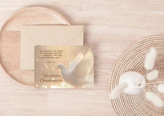 Geschenkkarte zur Firmung mit Bibelvers
