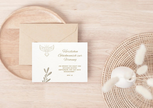 Geschenkkarte zur Firmung mit Bibelvers
