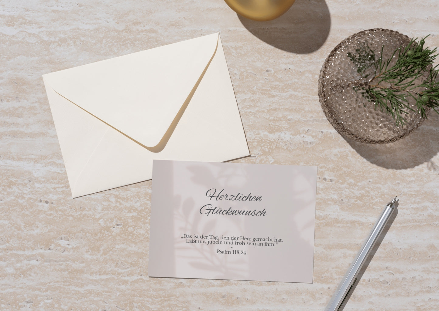 Christliche Geburtstagskarte mit Bibelvers