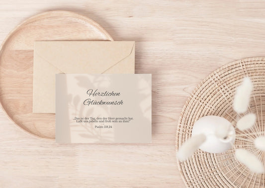 Christliche Geburtstagskarte mit Bibelvers