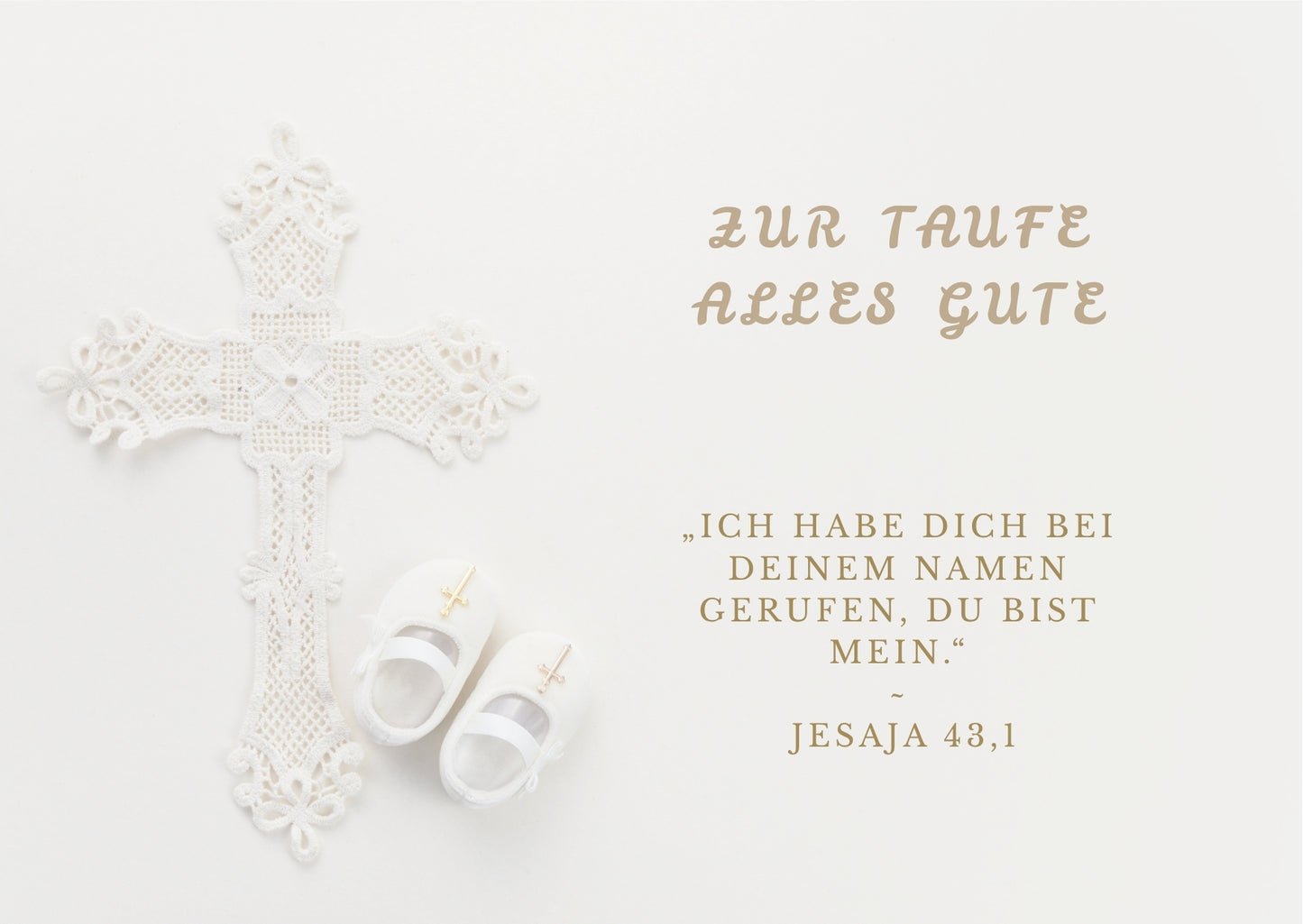 Christliche Taufkarte mit Bibelvers