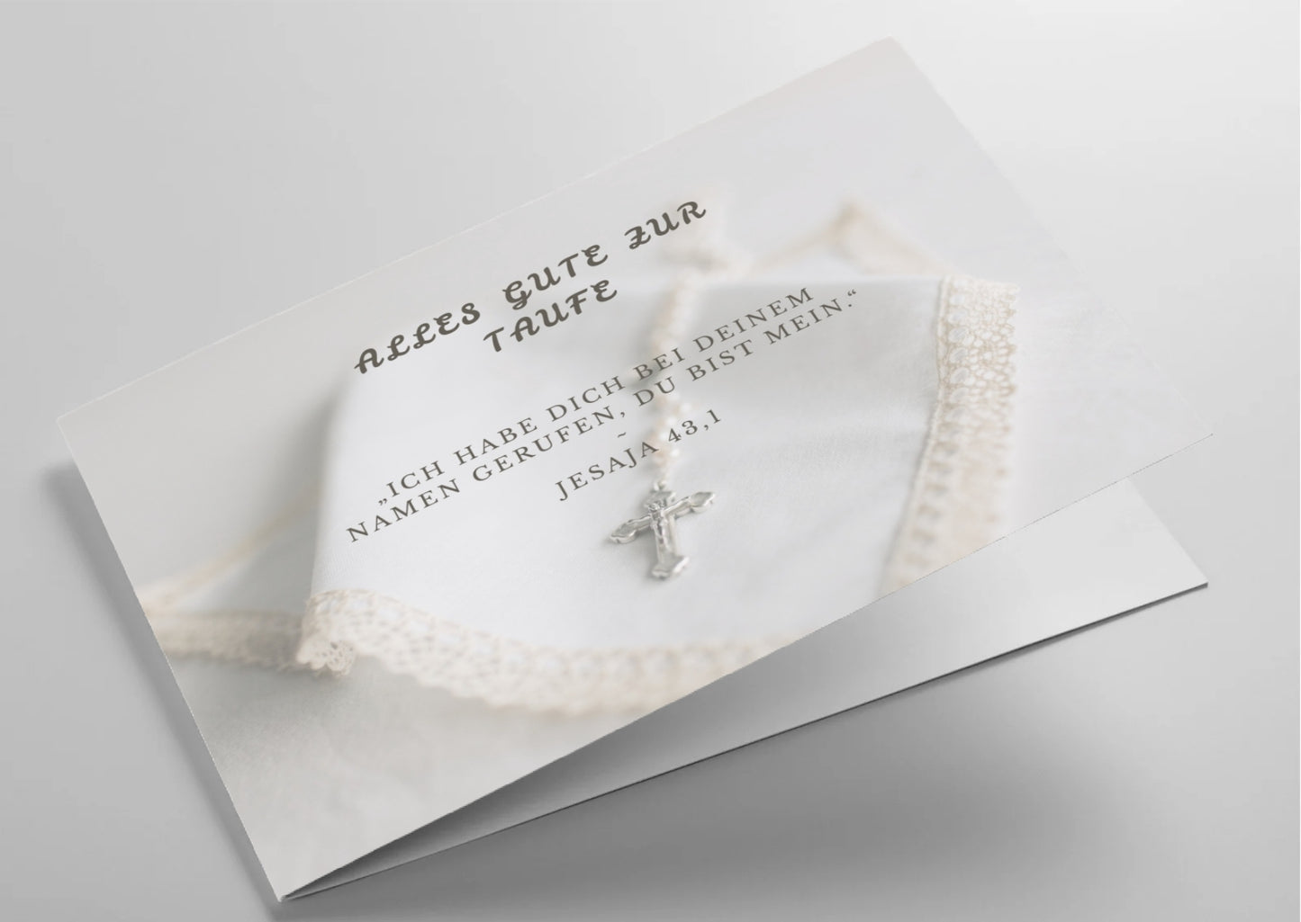 Christliche Taufkarte mit Bibelvers