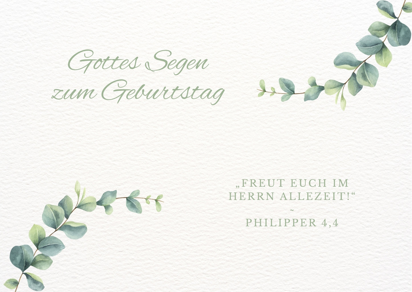 Christliche Geburtstagskarte mit Bibelvers