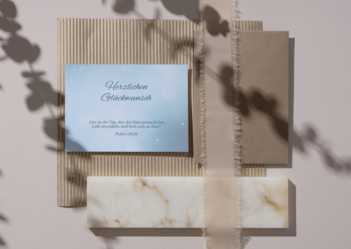 Christliche Geburtstagskarte mit Bibelvers