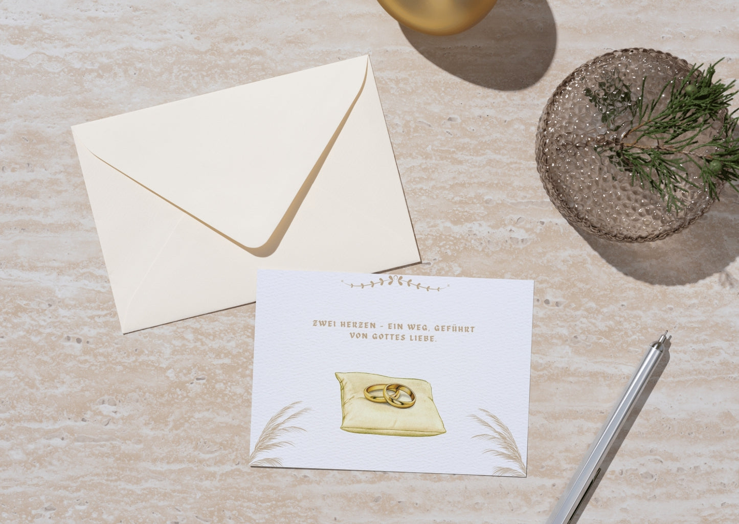 Christliche Hochzeitskarte