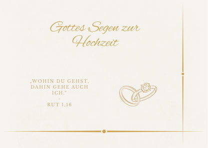 Christliche Hochzeitskarte mit Bibelvers