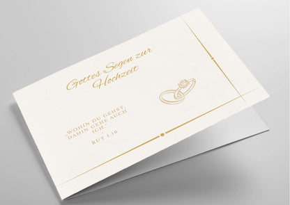 Christliche Hochzeitskarte mit Bibelvers