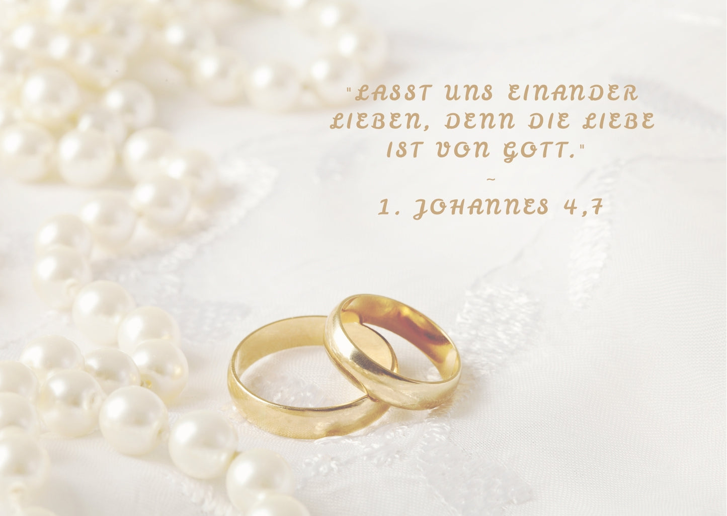 Christliche Hochzeitskarte mit Bibelvers