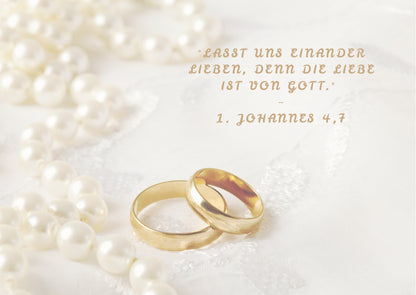 Christliche Hochzeitskarte mit Bibelvers