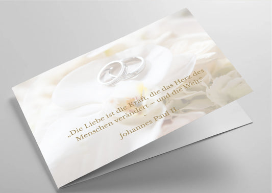 Christliche Hochzeitskarte mit schönem Spruch