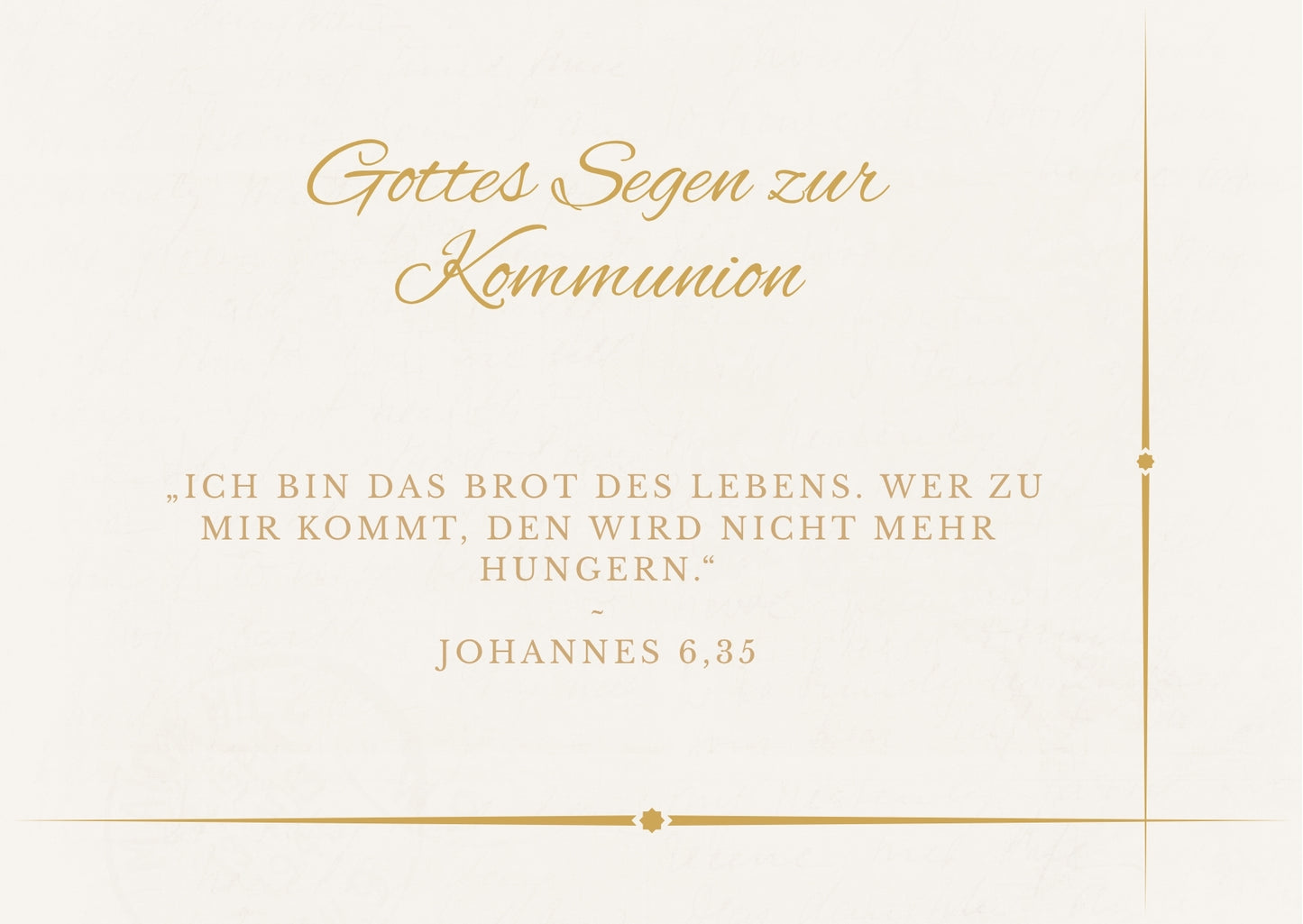 Geschenkkarte zur Kommunion mit Bibelvers
