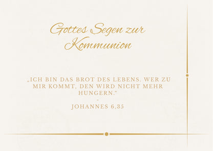 Geschenkkarte zur Kommunion mit Bibelvers
