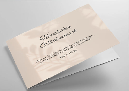 Christliche Geburtstagskarte mit Bibelvers