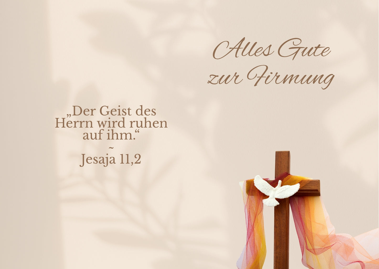 Geschenkkarte zur Firmung mit Bibelvers