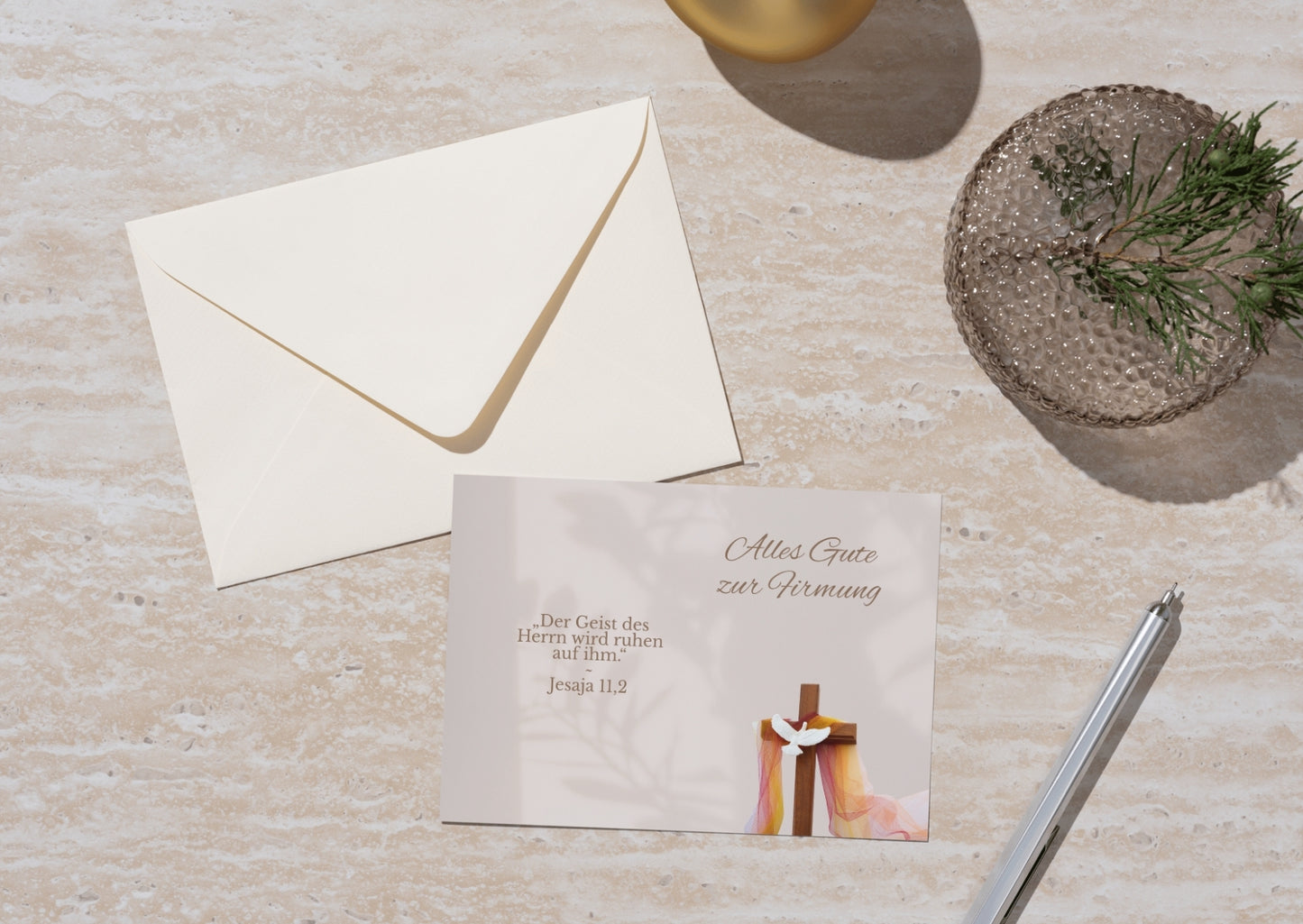 Geschenkkarte zur Firmung mit Bibelvers
