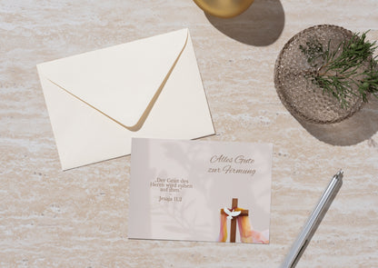 Geschenkkarte zur Firmung mit Bibelvers