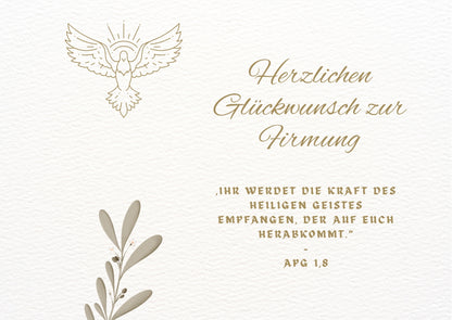 Geschenkkarte zur Firmung mit Bibelvers