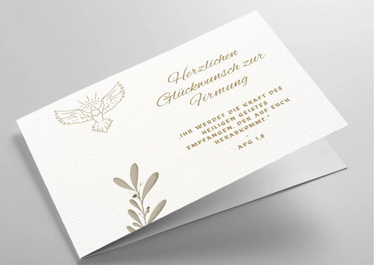 Geschenkkarte zur Firmung mit Bibelvers
