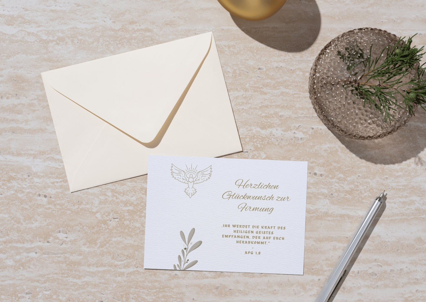 Geschenkkarte zur Firmung mit Bibelvers