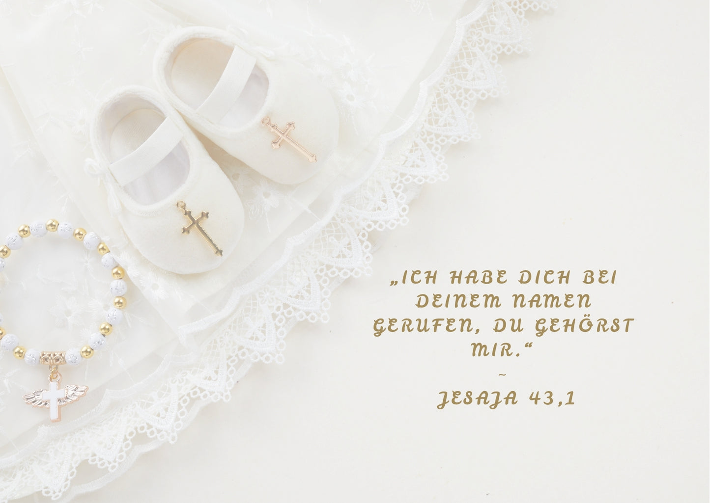 Christliche Taufkarte mit Bibelvers