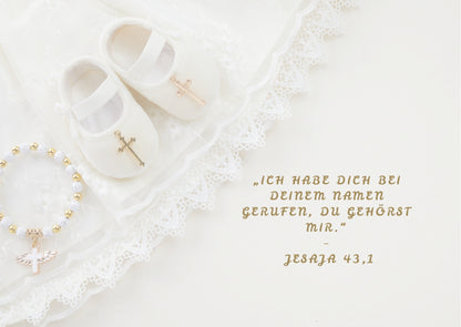 Christliche Taufkarte mit Bibelvers