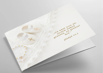 Christliche Taufkarte mit Bibelvers