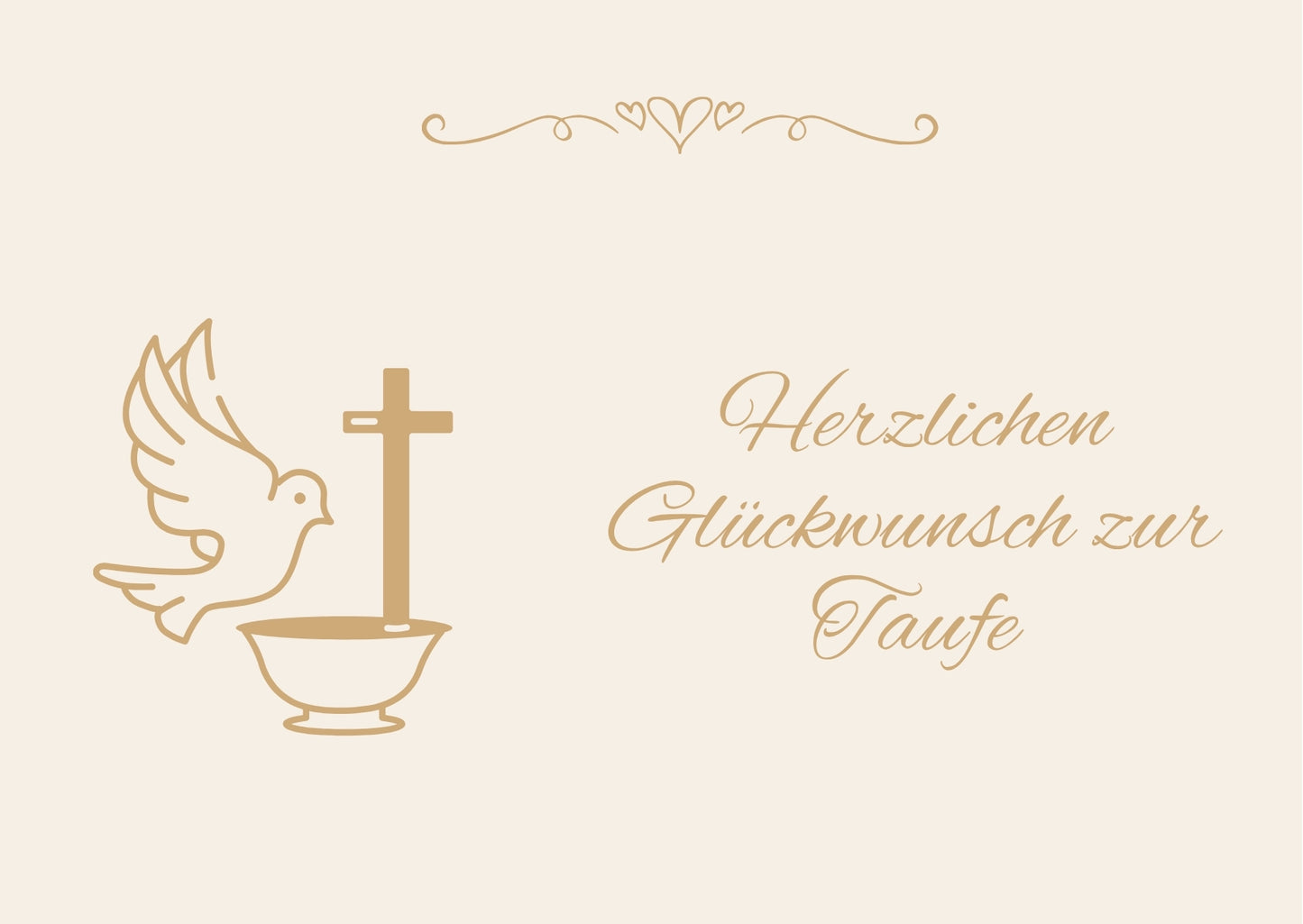 Christliche Taufkarte