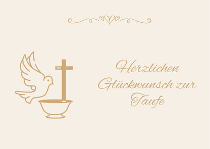 Christliche Taufkarte