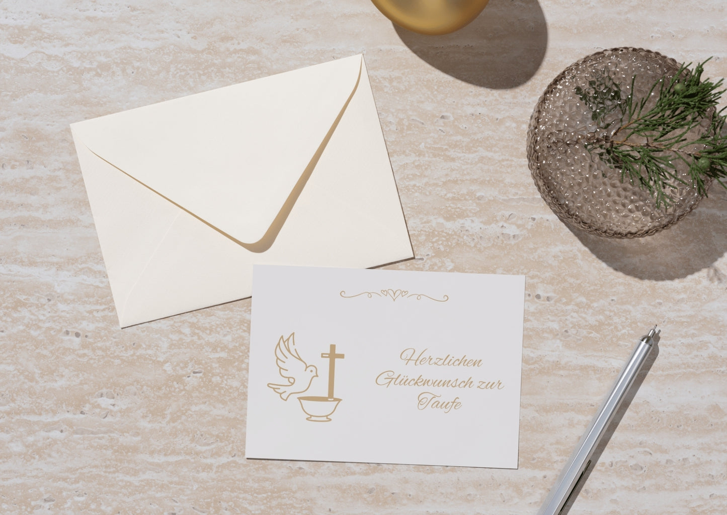 Christliche Taufkarte