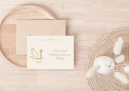 Christliche Taufkarte