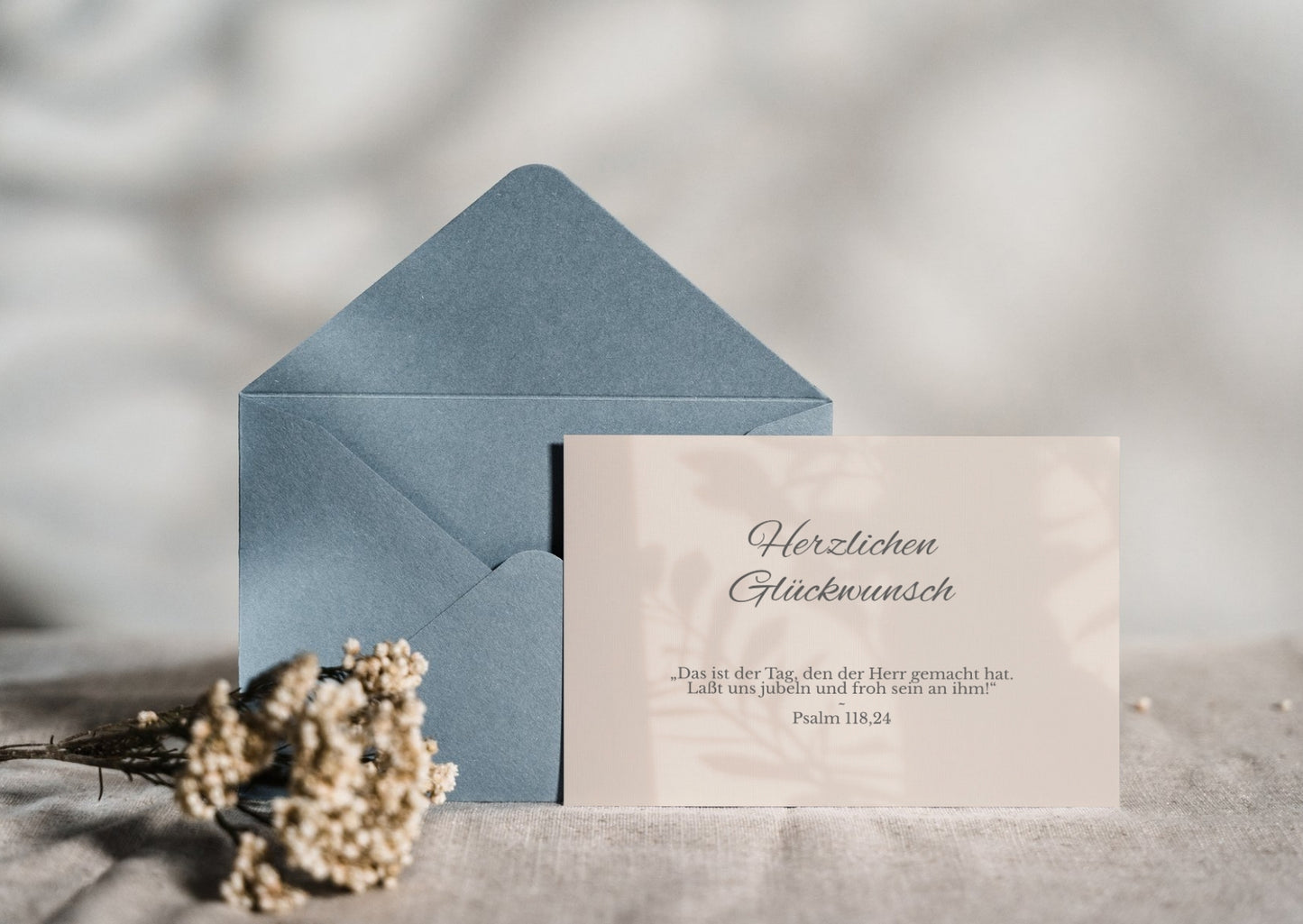 Christliche Geburtstagskarte mit Bibelvers