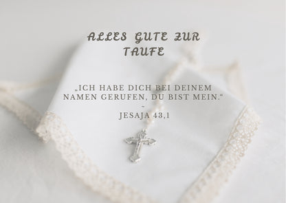 Christliche Taufkarte mit Bibelvers
