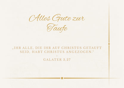 Christliche Taufkarte mit Bibelvers