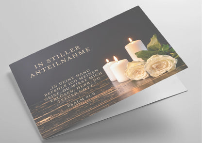 Christliche Beileidskarte mit Bibelvers