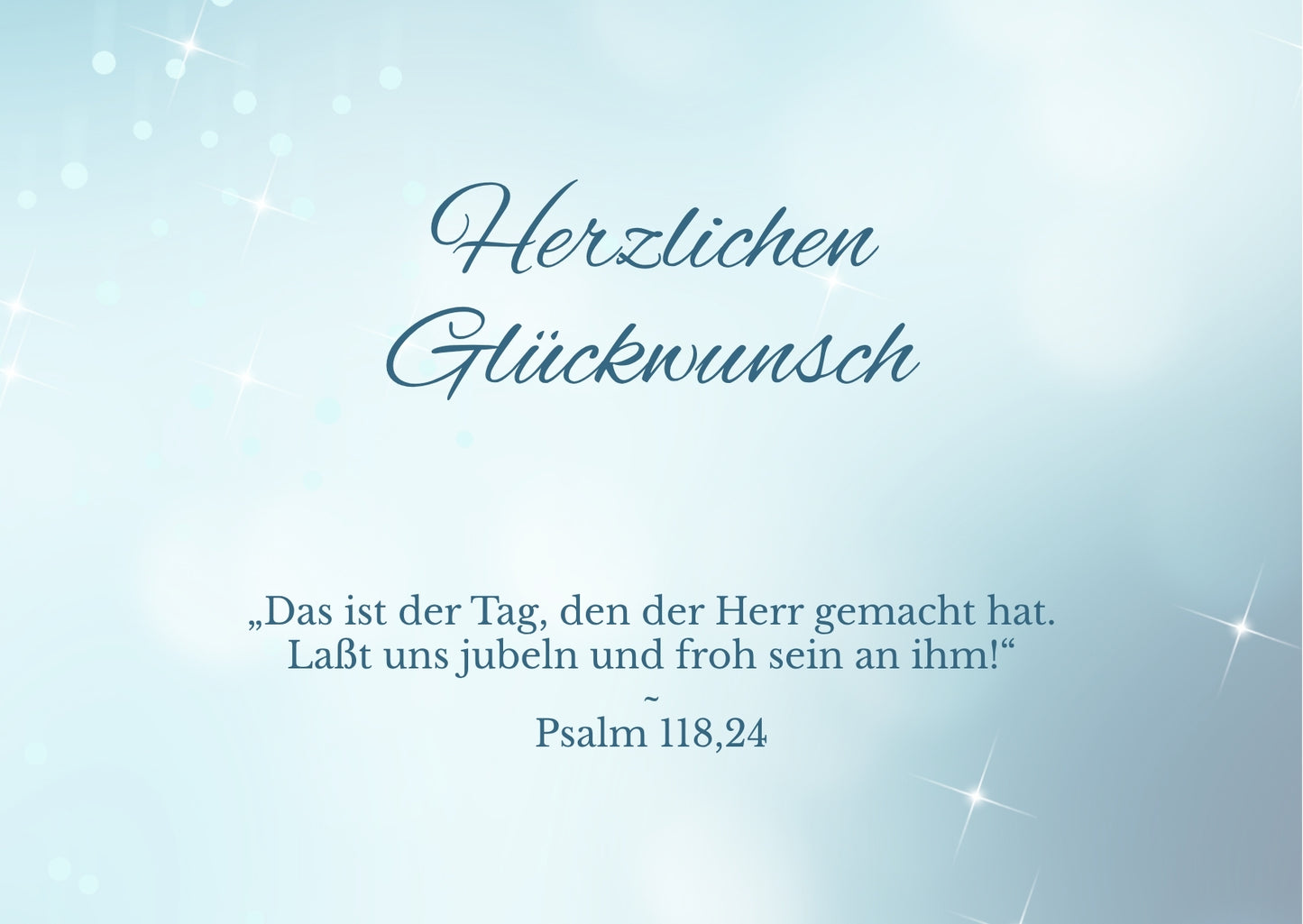 Christliche Geburtstagskarte mit Bibelvers