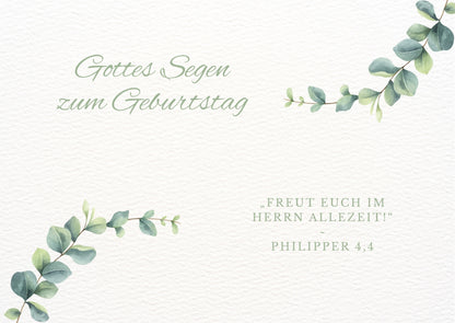Christliche Geburtstagskarte mit Bibelvers