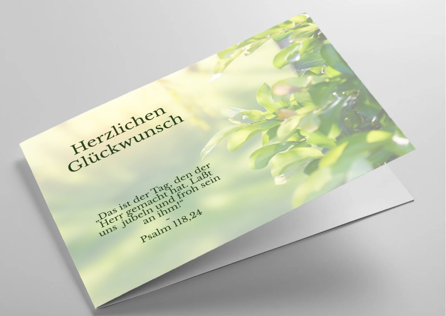Christliche Geburtstagskarte mit Bibelvers