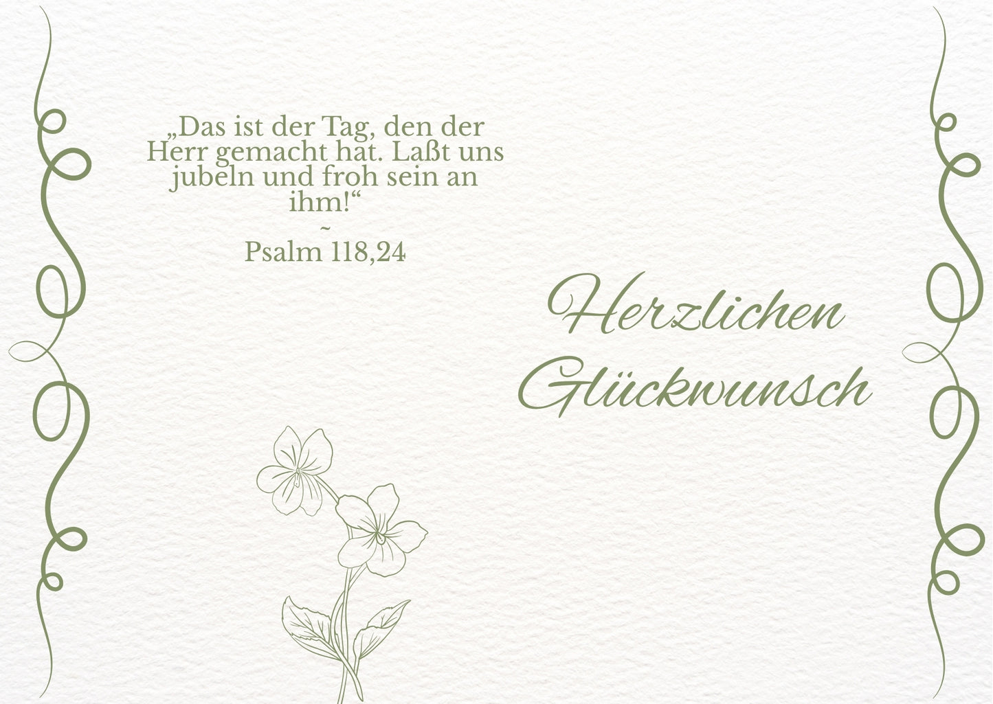 Christliche Geburtstagskarte mit Bibelvers