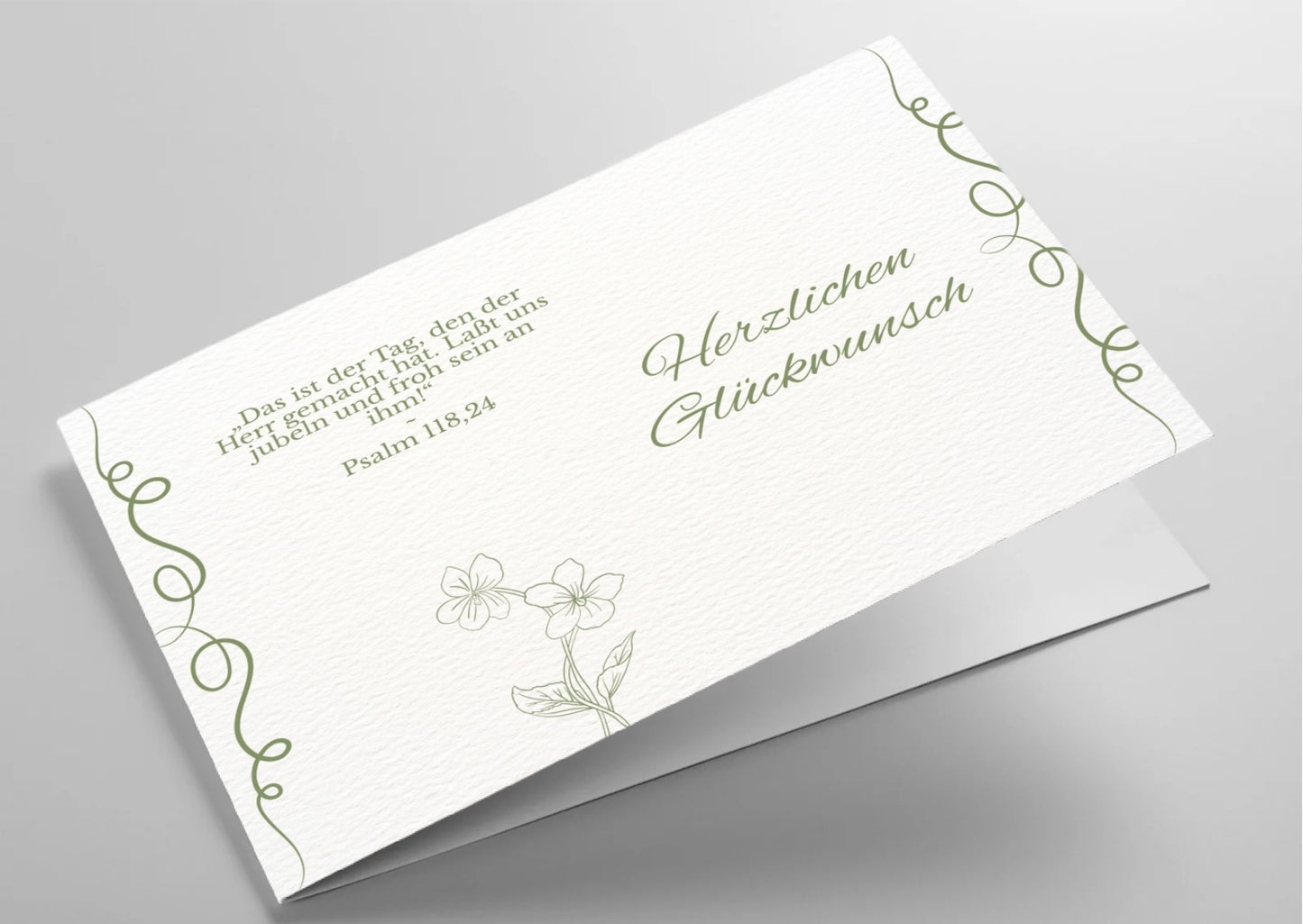 Christliche Geburtstagskarte mit Bibelvers