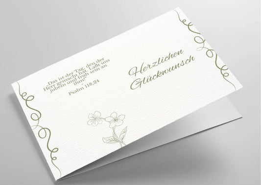 Christliche Geburtstagskarte mit Bibelvers