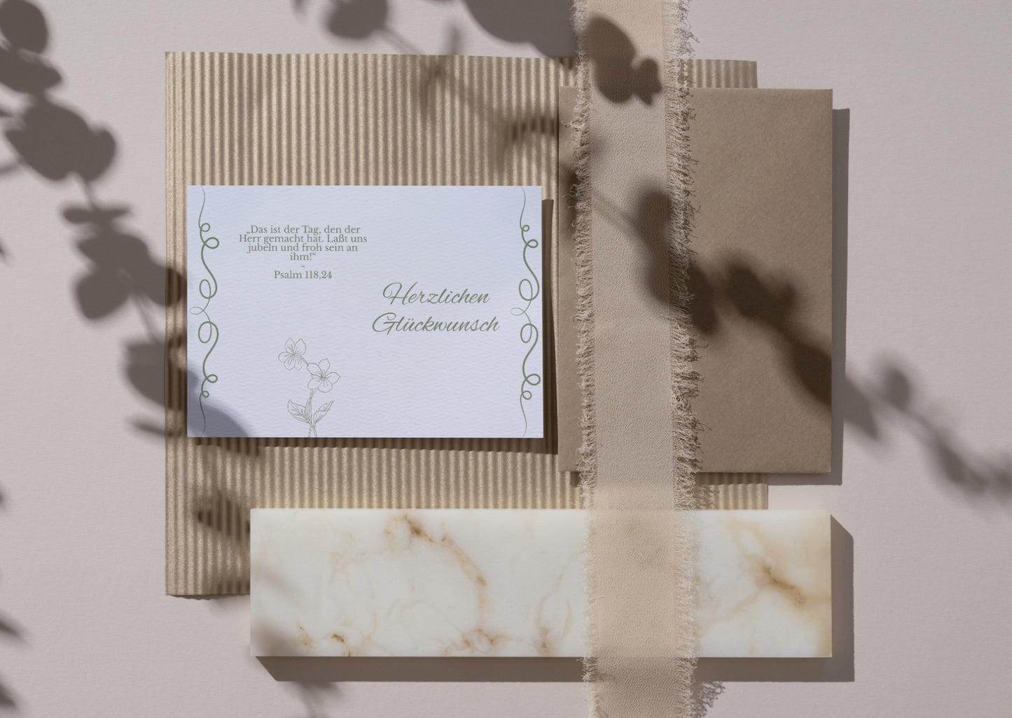 Christliche Geburtstagskarte mit Bibelvers