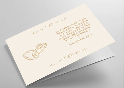 Christliche Hochzeitskarte mit Bibelvers